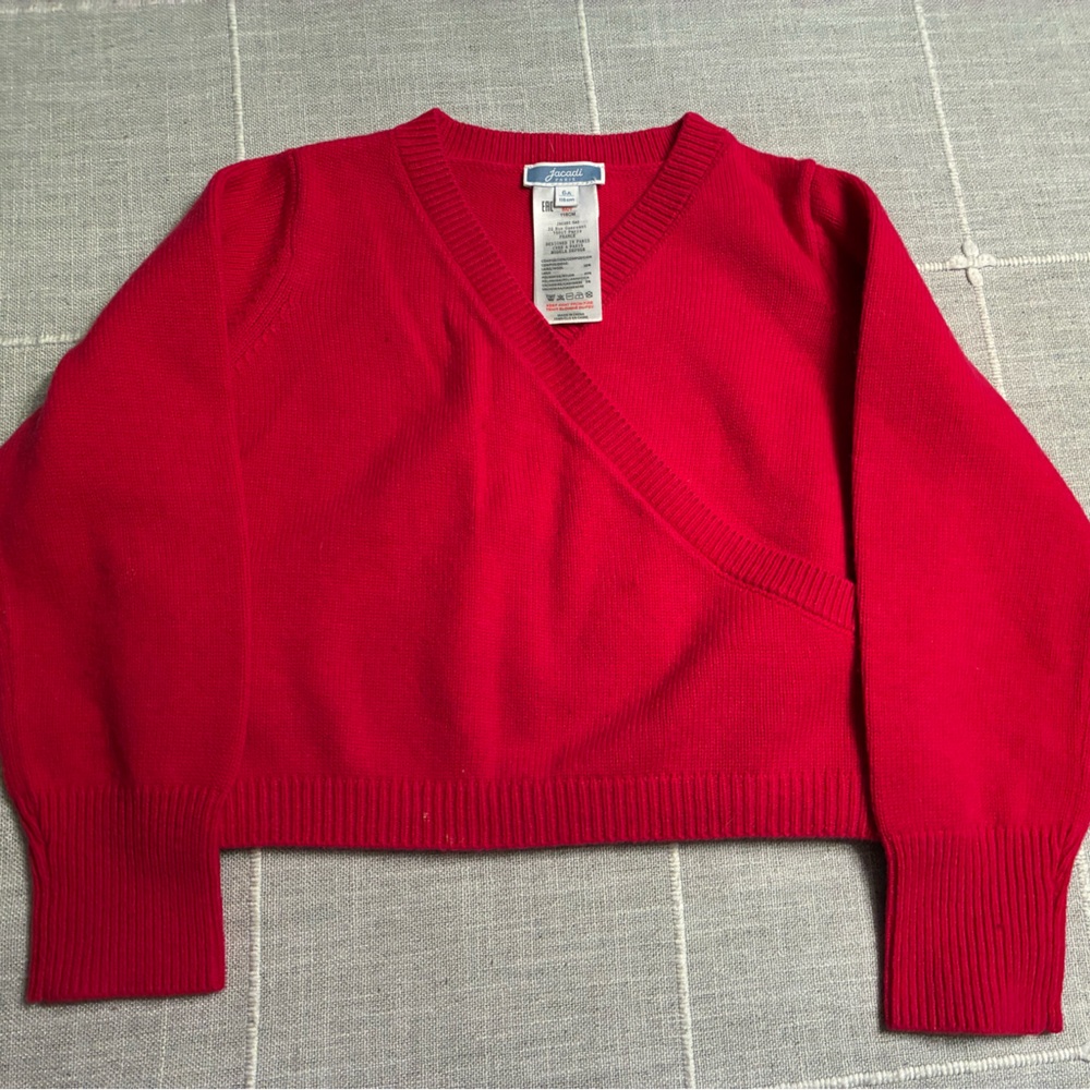 Jacadi Vibrant Red Wrap Sweater